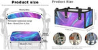 LedBack Blue Purple Walker Accessories 3 Piece Set Rollator Walker Seat and Backrest Covers, Walker Storage Bags Lightweight Rollator Seat Cushion Covers and Organizer Bag