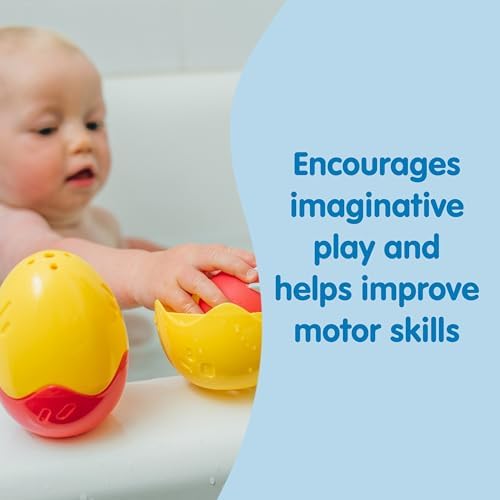 Dr. Brown's CleanUp Float & Hatch Dino Eggs, Multi-Use Interactive Bath and Pool Toy for Toddlers, 6m+, BPA Free