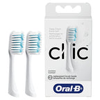 Oral-B Clic Toothbrush Replacement Brush Heads, Deep Clean, White, 2 Count