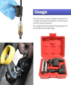 O2 Sensor Socket,Automotive Tool Oxygen Sensor Socket Set Wrench Remover Tool and Thread Chaser Set,Car Accessories O2 Oxygen Sensor Socket Set for Removing and Install Oxygen Sensors