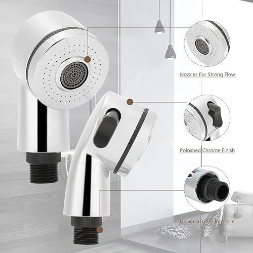 Sprayer Head for Shampoo Bowl Side Control Button Sprayer Head for Pedicure Chair Spa, Sink Replacement Sprayer Head Part with Stainless Steel Filter Nozzle for Salon Hairdressers Barber Shop