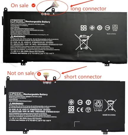 CP03XL 929072-855 Laptop Battery Replacement for Hp Spectre X360 Convertible 3-ae 13-ae0xx 13-ae000 13-ae013dx 13-ae049ng 13-ae001ng 929066-421 HSTNN-LB8E CPO3XL CP03060XL 11.55V 60.9Wh/5275mAh
