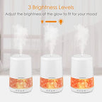URPOWER 2-in-1 Ultrasonic Essential Oil Diffusers 230ML & Himalayan Salt Lamp Aromatherapy Diffuser Cool Mist Humidifier with 3 Brightness 100% Himalayan Pure Salt Rock Lamp for Home Office Yoga