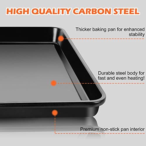 Toaster Oven Pans and Trays 11" × 11", Broiler Pan for Oven Nonstick Baking Tray for Toaster Oven Accessories, Replacement Compatible with Breville Smart Oven BOV800XL, BOV810BSS, BOV845BSS, BOV900BSS