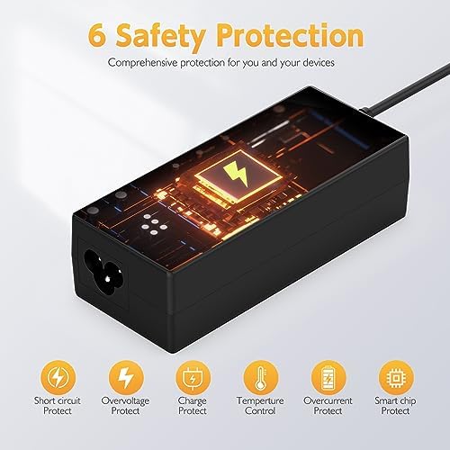 65W Laptop Charger for HP 2000 2000-2B19WM, 2000-2D19WM, 2000-2C29WM, 2000-2D49WM; Power Adapter Replacement for HP Pavilion DV7 DV6 G6 G7 DV5 DV4 DM4 G62 G72 Power Supply Cord (18.5V, 3.5A)