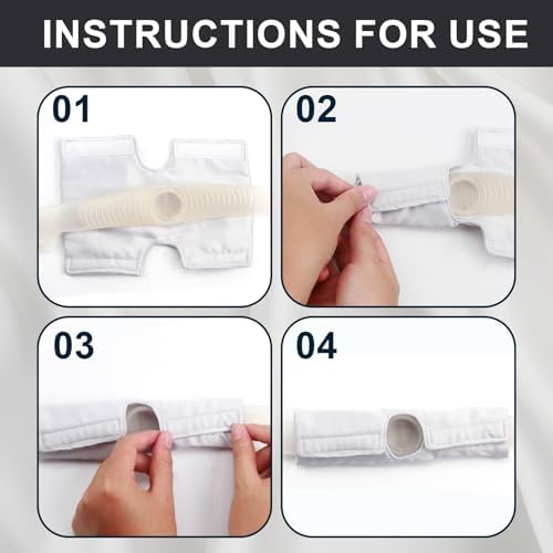 Satin Mask Strap Covers, Mask Frame Covers Compatible with DreamWear or ResMed AirFit Silky Satin Headgear Cover Set C P A Accessories & Supplies Face Cushion Pads for Reduce Red Marks (Light Grey)