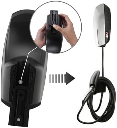 SEVEN SPARTA Charging Cable Holder with Chassis Bracket Compatible with Tesla Model 3 Model Y Model X Model S Charger Cable Organizer Car Accessories Wall Connector, Patent Approved (Black)