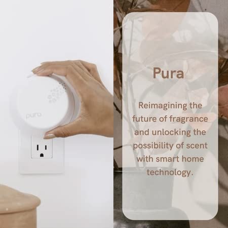 Pura Smart Fragrance Diffuser - Aromatherapy Diffuser for Bedrooms & Living Rooms - Diffusers for Home That Holds Two Scents - Fragrance Diffuser for Home Scent - Room Scent Diffuser with Nightlight