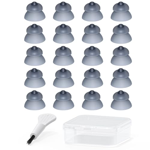 Hearing Aid Domes - Power Dome for Phonak SDS 4.0 Marvel & Paradise Hearing Amplifier Earplug Accessories with Carry Case (Large 20pcs Pack)