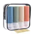 FADVAN Travel Bottles for Toiletries, 3.3oz Tsa Approved Travel Size Containers, BPA Free Leak Proof Silicone Travel Bottles, Refillable Travel Accessories Easy to Squeeze and Clean (Morandi)