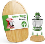 Food-Grade Bamboo Mixer Slider for KitchenAid 4.5-5 Qt Tilt Head Stand Mixer, Appliance Sliding Mat for Kitchenaid Artisan, Kitchen Countertop Storage Accessories Mixer Moving Tray Attachments