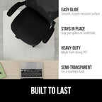 GORILLA GRIP Slip Resistant Office Chair Mat for Carpet Floors, Smooth Glide Under Desk Carpeted Floor Protector, Heavy Duty Plastic Computer Mats for Rolling Work and Gaming Chairs 29x47, Clear