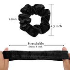 Semato 16 Pack Black Velvet Scrunchies for Hair Scrunchy Hair Ties Ropes for Women or Girls Hair Accessories