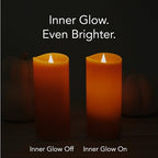Softflame Christmas Decor Flameless LED Candles with Remote Control, 3"x 7"Battery Operated Pillar Real Wax with Timer for Christmas Decorations, Pumpkin Orange Candle