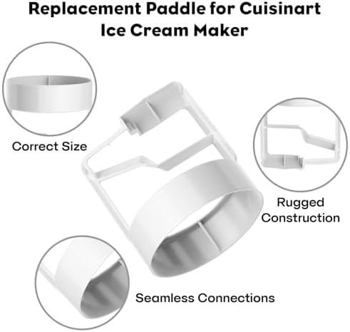 Ice Cream Paddle for Cuisinart Ice Cream Maker, Replacement Paddle for Cuisinart ice cream maker machine, Ice Cream Paddle Compatible with Cuisinart ICE-21P1