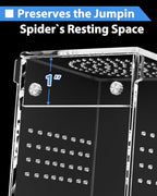 Jumping Spider Enclosure - 3x3x6 Inch Mini Tarantula Enclosure, Small Jumping Spider Accessories terrarium, Acrylic Full Transparency Child Play Tortoise Enclosure, Bug Terrarium, Spider Terrarium
