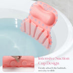 Bath Pillow Luxury Bathtub Pillow, Bath Pillows for Tub Head Neck and Back Support, Non-Slip Soft Silicon Bath Tub Pillow with Strong Suction Cup, Bath Accessories Spa Gifts, Pink