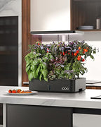 iDOO Hydroponics Growing System Kit 12Pods, Christmas Gifts for Women Mom, Herb Garden Indoor with LED Grow Light for Home, Built-in Fan, Auto-Timer, Adjustable Height Up to 11.3", 12Pods WiFi-Black