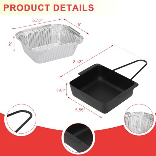 DcYourHome Grease Tray with 15 Pack Drip Pan for Nexgrill 720-0830H 720-0925P 720-0830D 720-08882A 720-0896 720-0888S Replacement Parts, Grill Drip Tray for Cuisinart CGG-7400 CGG-8500 Grease Catcher