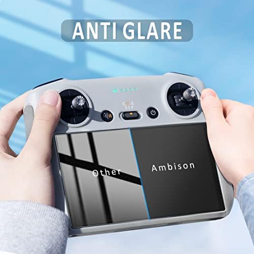 Ambison [2 Pack] DJI Mini 4 Pro Matte Glass Screen Protector, Anti-Glare/Smooth as Silk/HD Clear Compatible with DJI Mini 4/3 Pro/Mavic 3 Pro/Air 3/Air 2S RC/RC 2 Remote Controller Accessories