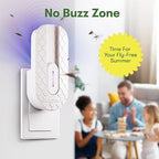 BugMD No Buzz Zone - Refillable UV Bug Zapper, Mosquito Zapper, Flying Insect Trap, Bug Catcher, Plug in Fly Trap Indoor, Flea Trap for Inside Your Home, Gnat and Fruit Fly Traps for Indoors Plug in