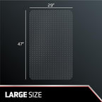 NINJA Easy Glide Office Chair Mat for Carpet Floors, Strong Slip Resistant Under Desk Floor Protector, Stay in Place Plastic Computer Mats for Rolling Work and Gaming Chairs, 29x47 Inch, Clear
