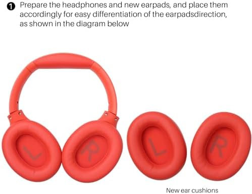 TOZO HT2 Hybrid Active Noise Cancelling Headphones, Wireless Over Ear Bluetooth Headphones, + HT2 Replacement Ear Pads