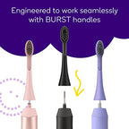 BURST Toothbrush Heads - Genuine BURST Electric Toothbrush Replacement Heads for BURST Sonic Toothbrush – Ultra Soft Bristles for Deep Clean, Stain & Plaque Removal - 3-Pack, Lavender