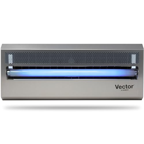 Catchmaster Vector 15, UV Light Fly Traps Indoor for Home, Electric Gnat Traps for House Indoor, Shatterproof Bulbs UV Lamp Fly, Insect & Mosquito Killer, Silent Bug Light for Kitchen, Shed, Garage