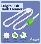 Luigi's Fish Tank Cleaner - Gravel Pump Vacuum for Aquarium - Hand Siphon Hose to Remove and Change Water or Sand in Minutes - Fish Aquarium Accessories, Supplies & Cleaning Tools