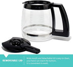 12-Cup Replacement Glass Coffee Carafe for Cuisinart Coffee Maker Models DCC-1200, DCC-1100BK, DCC-2650, CHW-12, CHW-12P1, DGB-550BK, DGB-550BK1, DGB-625BC, DGB-700BC, and SS-12 | Part# DCC-1200PRC