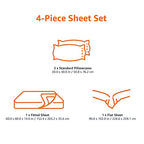 Amazon Basics Lightweight Super Soft Easy Care Microfiber 4-Piece Bed Sheet Set with 14-inch Deep Pockets, Queen, Navy Blue, Solid