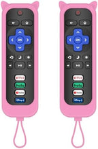 Remote for Roku TV & Cover for Hisense Roku Remote, 2-Pack Remotes Replacement Cover Compatible with Hisense Roku TV Remote, Replacement for Hisense Roku TV Remote (Pink)