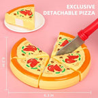 67Pc Pretend Play Food Sets for Kids Kitchen, Pizza Toy Food & Cutting Fake Food - Fruits & Vegetables, Play Kitchen Toys Accessories, Pretend Food Toys for Toddlers Boys Girls Birthday Gift