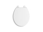 Kohler 20111-0 Brevia Round Toilet Seat, with Grip-Tight Bumpers, Quiet-Close Seat, Quick-Attach Hardware, White