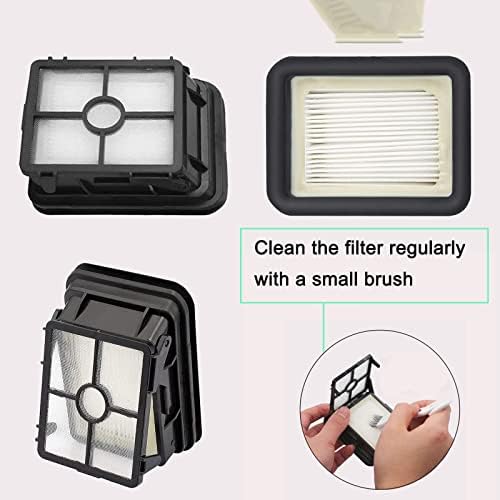 6 Pack Replacement Parts for bissell CrossWave Pet Pro 2306A & CrossWave 1785 Series 3888A Vacuum Cleaner, 3 Pack 2460 Brush Rolls,3 Pack 1866 Filters,Compare to Part 1613568&161-3568,1608684
