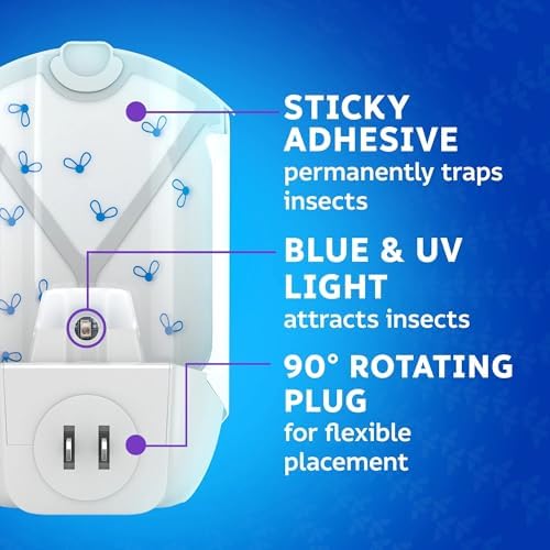 Zevo Flying Insect Trap, Fly Trap Captures Houseflies, Fruit Flies, and Gnats (2 Device & 6 Cartridge)