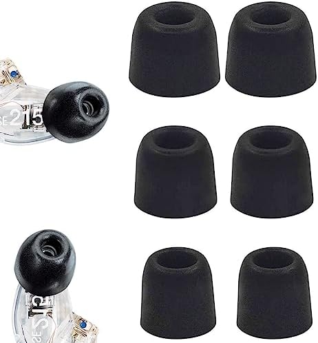 Replacement Memory Foam Tips Foam Sleeves Earbuds for Shure SE215, SE112, SE315, SE425, SE530, SE535 & Klipsch Westone Earphones, [Noise Cancelling] 6PCS 3Pairs S/M/L