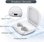 Jinstyles Charging Case Replacement Compatible for Beats Fit Pro, Portable Charger Case Support to Wireless Pairing, with Sync Button, 700mAh Built-in Battery, Charge Earbuds 3 Times, White