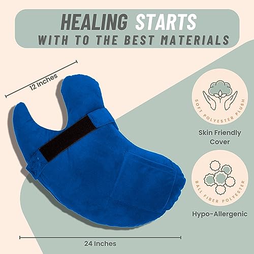 MOYOAMA Rotator Cuff Pillow with Arm & Shoulder Support - Post Shoulder Surgery Pillow, Shoulder Pillow, Arm Pillow, Arm Pillows for Adults, Shoulder Relief Pillow, Pain Side Sleeper with Pocket