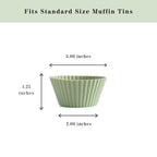 The Silicone Kitchen Reusable Silicone Baking Cup Silicone Muffin Liners for Cupcakes, BPA Free, Regular, 12 Pack, White Blue Green