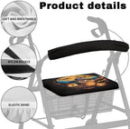 LedBack Halloween Walker Accessories Rollator Seat Cushion Owl Bat Walker Seat Cover Walkers, Rollators & Accessories for Walkers for Seniors