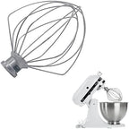 Replacement Bowl-Lift 6-Wire Whip,Compatible with KitchenAid Lift Stand Mixers Fits models K4, K5, KP50, KSM5, KSM50, KSM500PS,KSM450，KV25G and KP26M1X，The same style as KN256WW.(6 Quart)