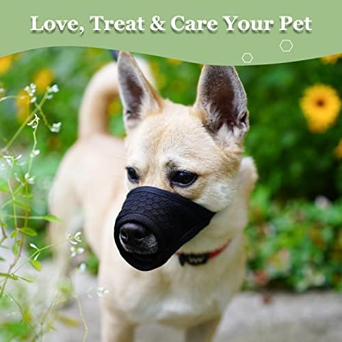 Mayerzon Dog Muzzle, Puppy Soft Mesh Muzzle for Small Medium Large Dogs Chihuahua Poodles Beagle Dachshund Corgis Labrador for Biting Chewing Grooming That Allows Panting Drinking