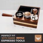 Espresso Knock Box With 54mm Tamping Station For Breville Espresso Accessories Adjustable Portafilter Height, Detachable Coffee Dump Bin