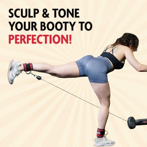 DMoose cable kickback ankle strap - One Size Fit with Premium Padding, ankle cuff, Ankle Cable Straps for Workout, Booty Workouts, Leg Extension, Hip Abductors