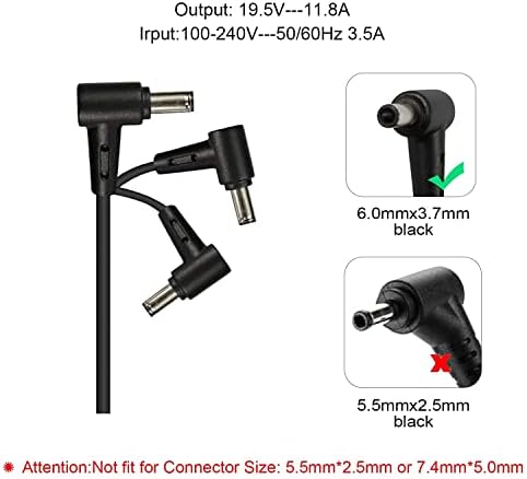 Replacement New ROG 230W 180W AD230-01E Adapter, Rog Strix G531GT G531GW G531GV G531GU G531GD G731GU G731GW G731GV G731GT Hero Scar III 15 17 ROG Zephyrus Gaming Laptop Power Supply
