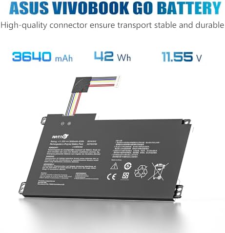 B31N1912 C31N1912 Laptop Battery Replacement for ASUS VivoBook 14 15 E410 E510 L410 L510 E410M E410MA L410MA E410KA E510M E510MA E510KA 11.55V 42Wh