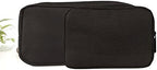 Universal Electronics/Accessories Soft Carrying Case Bag, Durable & Light-Weight,Suitable for Out-Going, Business, Travel and Cosmetics Kit (Small+Big-Black)