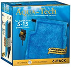 Aqua-Tech EZ-Change Replacement Filter Cartridges for Clear Aquarium Water, 5-15 Power Filters, Blue, EZ Change # 1 - 6 Count (Pack of 1)